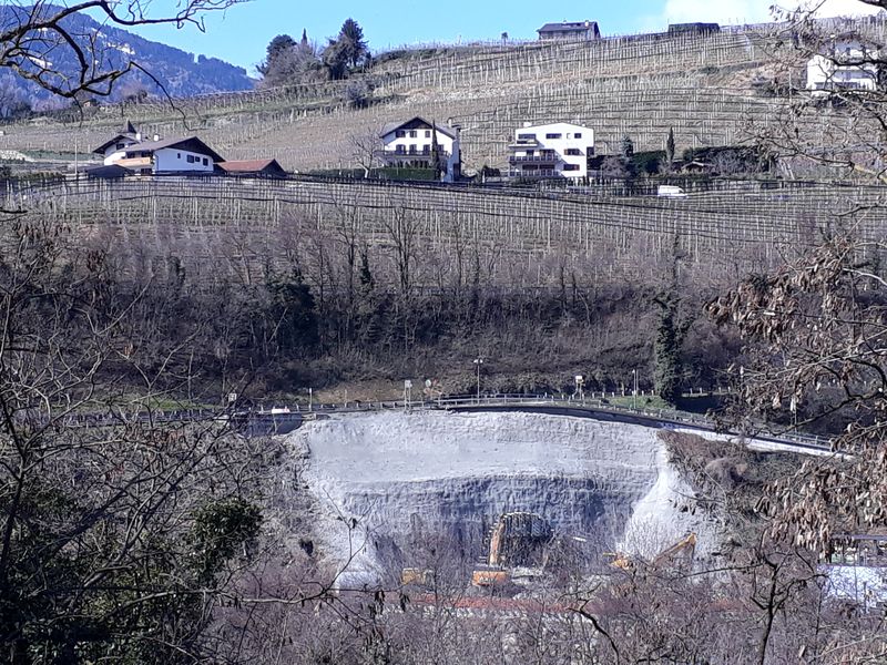Construction of the north-west bypass of Merano
